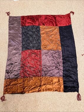 Pier 1 Velvet Colorblock Throw